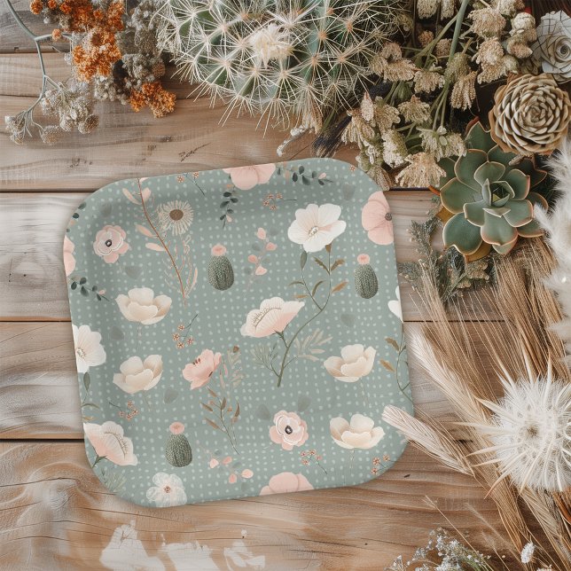 Desert Chic  Paper Plates (Let us take the prickles out of your baby shower planning with this “sand-tastic” desert chic theme.)