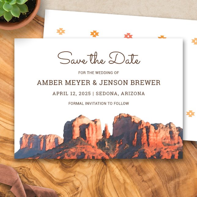 Desert Chic Sedona Save The Date Invitation (Desert Chic Sedona Save The Date)