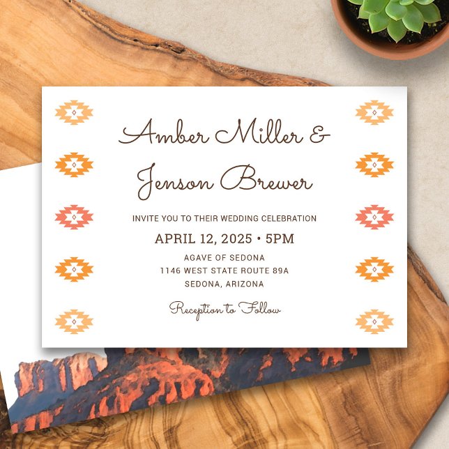 Desert Chic Sedona Wedding Invitation (Desert Chic Sedona Wedding Invitation)
