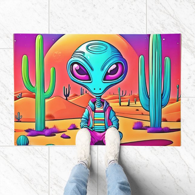 Desert Chillin' Alien Art Doormat (Indoor)