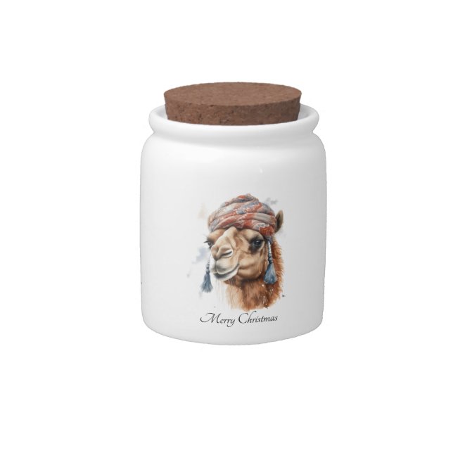 Desert Christmas Joy, custom  Candy Jar (Front)