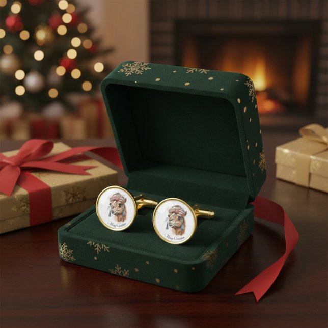 Desert Christmas Joy, custom Cufflinks (Creator Uploaded)