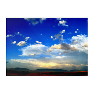 Desert clouds landscape acrylic print