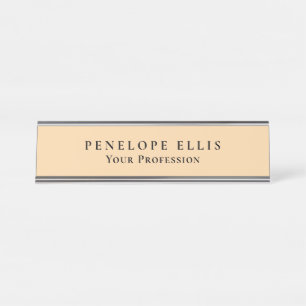 Desert Color Unique Original Classic Professional Desk Name Plate