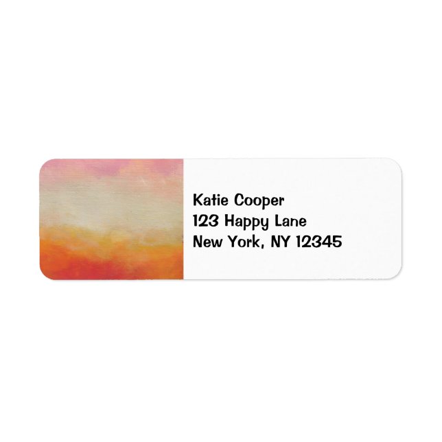 Desert Colors  Abstract Landscape Painting Label (Front)