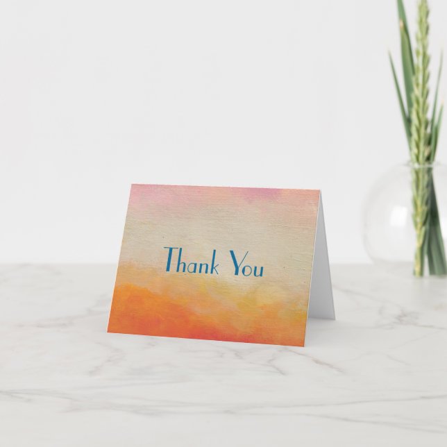 Desert Colors Abstract Landscape Thank You Card (Front)