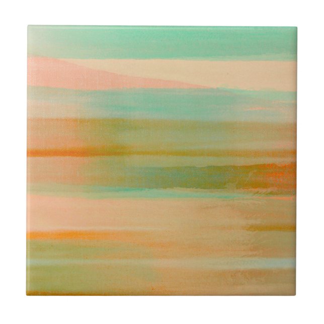 Desert Colors Southwest Sunset Aqua Orange    Ceramic Tile (Front)