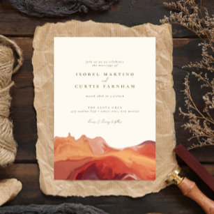 Desert Colors Terracotta Southwest Wedding Invitation