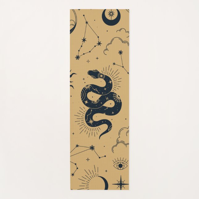 Desert Cosmic- Sun and Moon -Astronomy Witch Yoga Mat (Front)