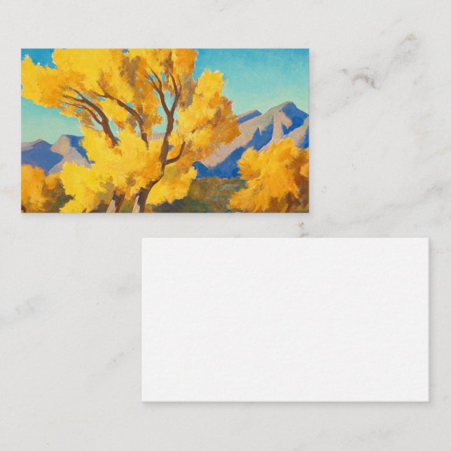Desert Cottonwoods, Arizona by Maynard Dixon Business Card (Front/Back)
