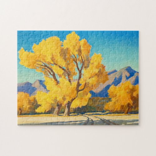Desert Cottonwoods Arizona by Maynard Dixon Jigsaw Puzzle