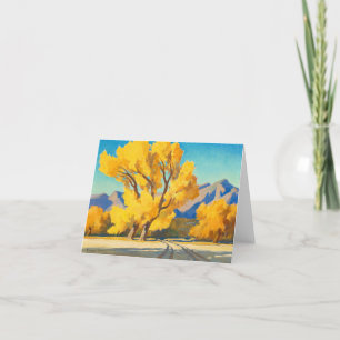 Desert Cottonwoods, Arizona by Maynard Dixon Letterpress Thank You Card