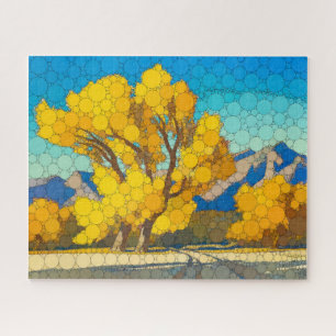 Desert Cottonwoods by After Maynard Dixon Jigsaw Puzzle