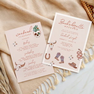 Desert Cowgirl Bachelorette Weekend Invitation