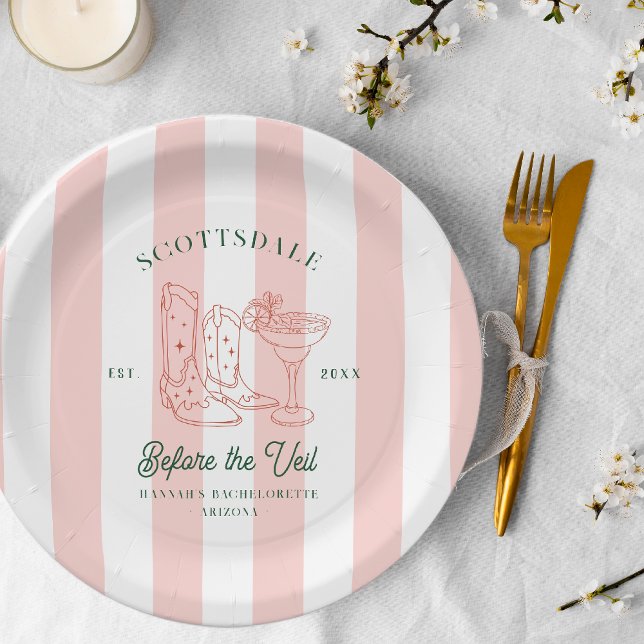 Desert Cowgirl Country Club | Bachelorette  Paper Plates (Creator Uploaded)