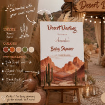 Desert Darling Southwest Baby Shower Welcome Sign