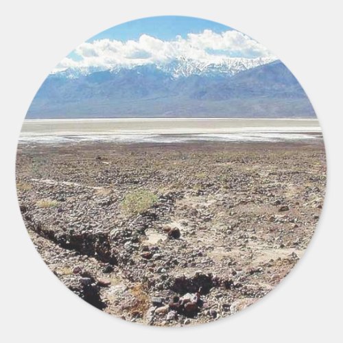 Desert Death Valley Salt Classic Round Sticker