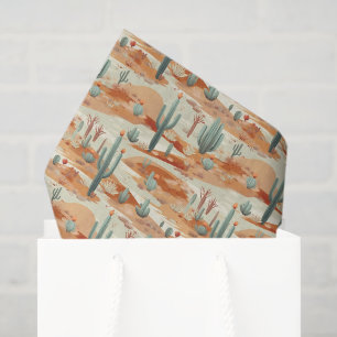 Desert Decoupage Tissue Paper, Southwestern Cactus Paper