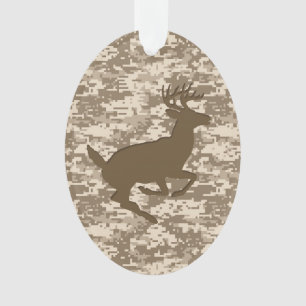 Desert Digital Camouflage Deer Camo Pattern Ornament