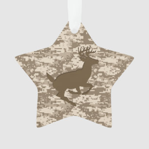 Desert Digital Camouflage Deer Camo Pattern Ornament