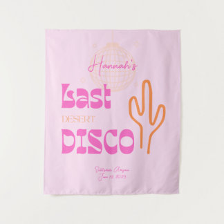 Desert Disco Bachelorette Photo Backdrop Pink 