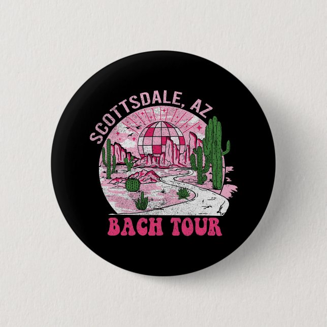 Desert Disco Scottsdale Bachelorette Party Western Button (Front)