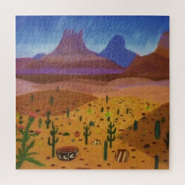 Desert Dreams Color Pencil Drawing Jigsaw Puzzle (Vertical)