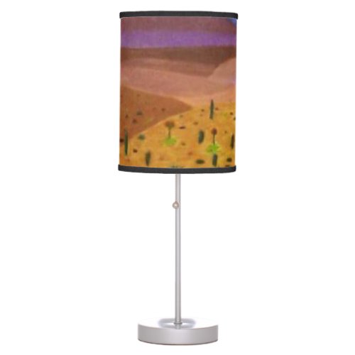 Desert Dreams Color Pencil Drawing Table Lamp