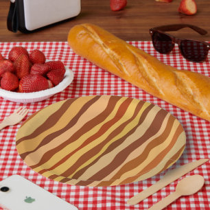 Desert Dreams Gold Burnt Orange Sienna Paper Plates