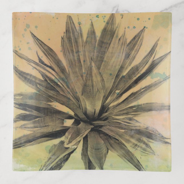 Desert Dreams | Green Plant Trinket Tray (Front)