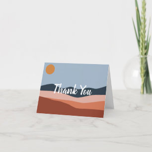 Desert Dreams Letterpress Thank You Card