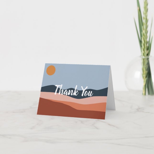 Desert Dreams Letterpress Thank You Card (Front)