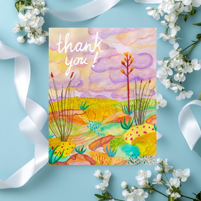 Desert Dreams Watercolor New Mexico Thank you! Postcard (Desert Dreams Watercolor New Mexico Thank you! Postcard
)
