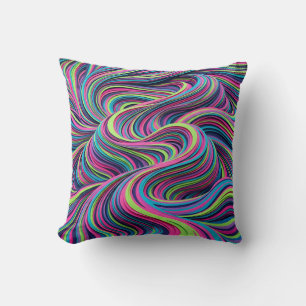 Desert Dune Neon Throw Pillow – Vibrant Design