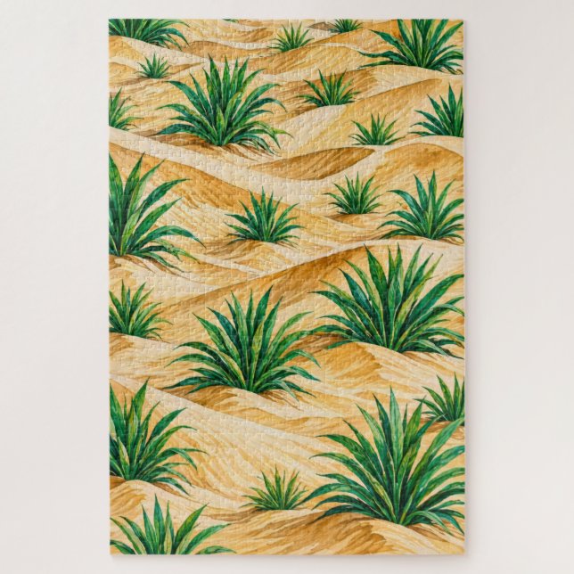 Desert Dunes Agave Pattern Jigsaw Puzzle (Vertical)