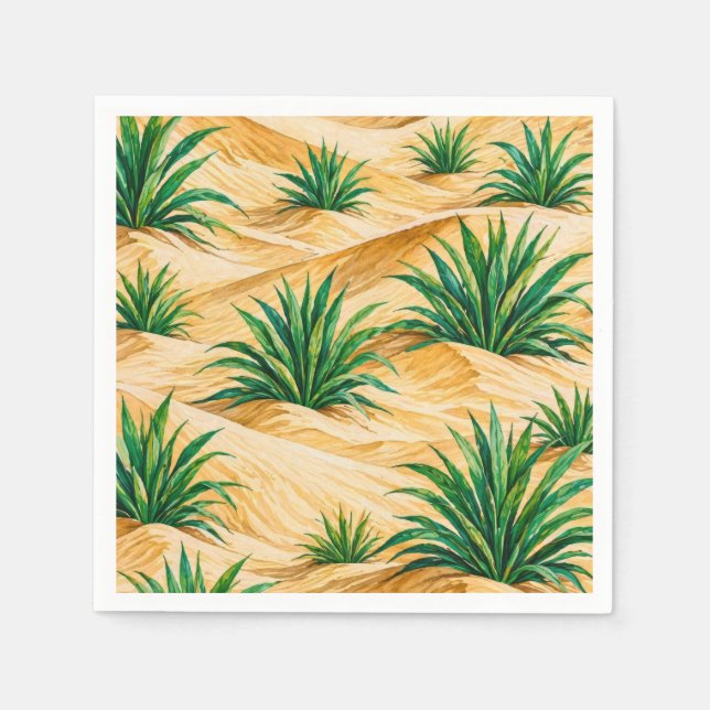Desert Dunes Agave Pattern Napkins (Front)