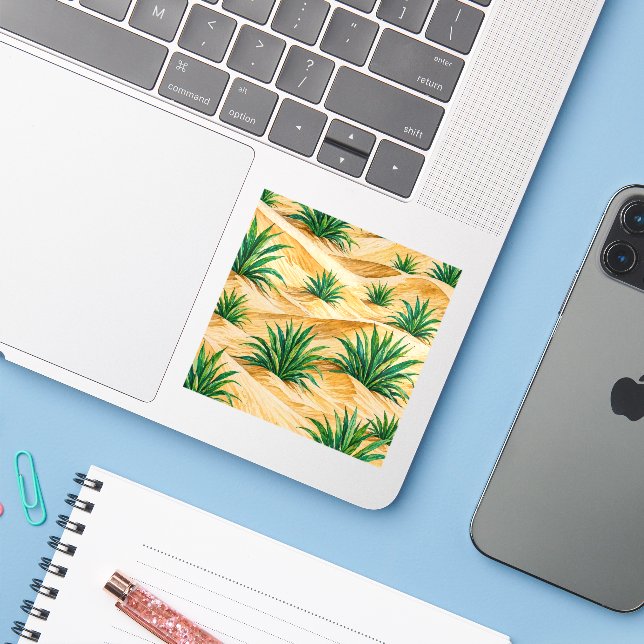 Desert Dunes Agave Pattern Sticker (Laptop w/ iPhone)