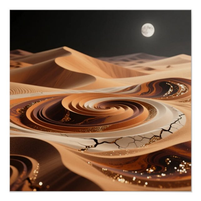 Desert Dunes Art Poster (Front)