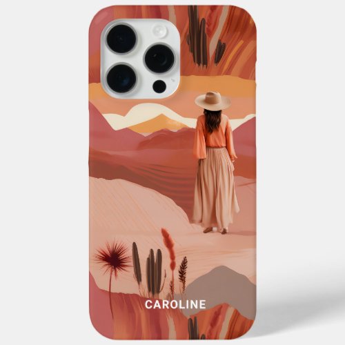 Desert Dunes Modern Boho Collage Personalized iPhone 15 Pro Max Case