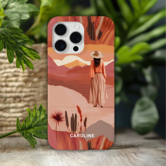 Desert Dunes Modern Boho Collage Personalized Case-Mate iPhone Case (Creator Uploaded)
