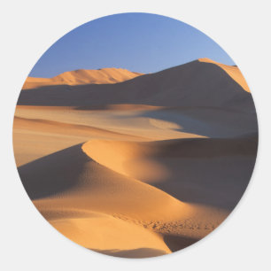 Desert Dunes, Sossusvlei, Namib-Naukluft Classic Round Sticker