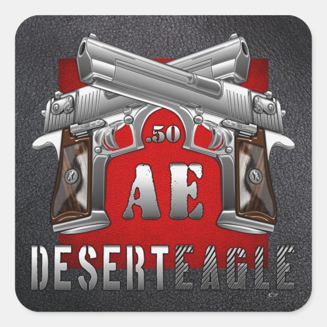 Desert Eagle .50 AE Square Sticker (Front)