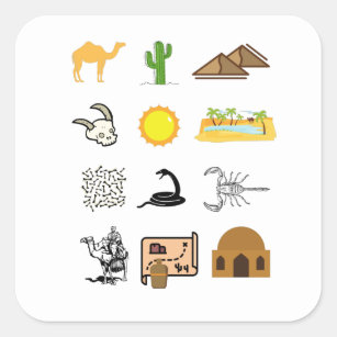 Desert Elements Square Sticker