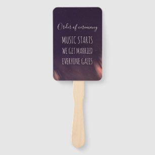 Desert elopement boho funny celestial wedding hand fan