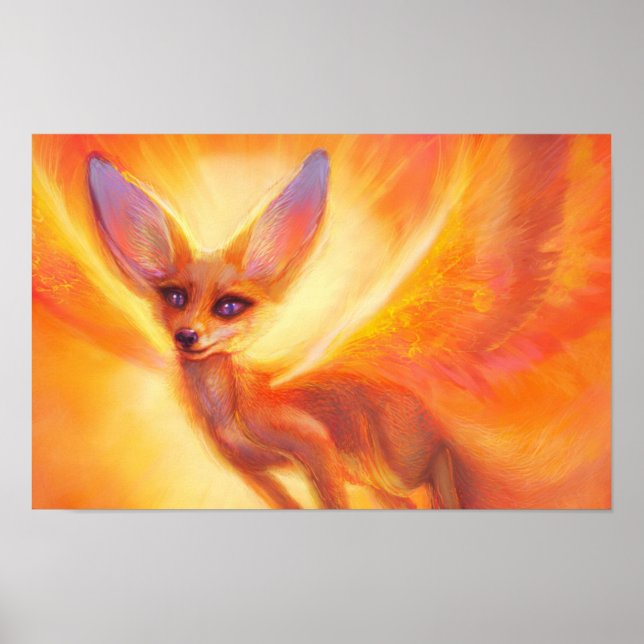 Desert Ember – Radiant Fox Art Poster (Front)