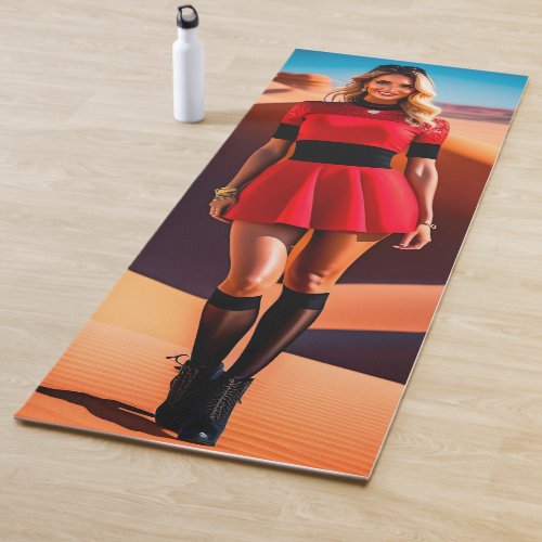 Desert fashion ilustration Yoga Mat