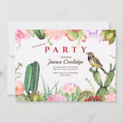 Desert Floral Invitation