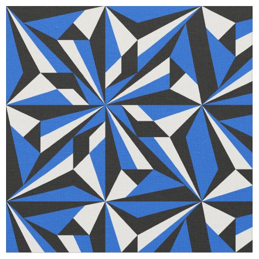 Desert Flowers in Blue Fabric