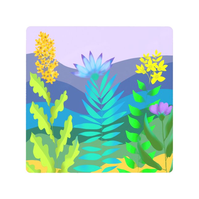 Desert flowers metal print (Front)