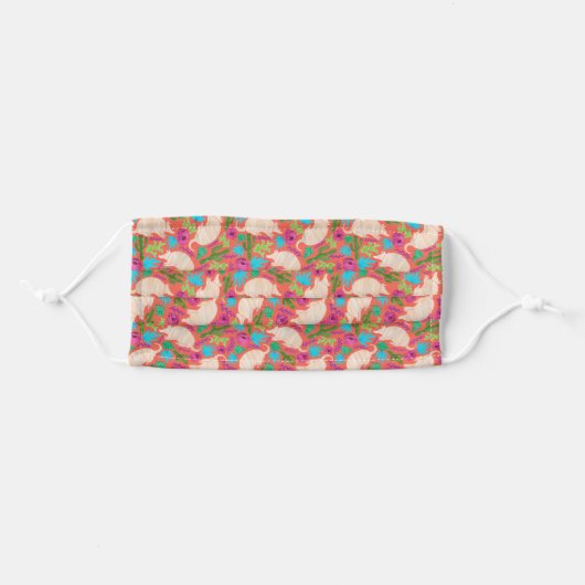 Desert Friends Armadillos and Cacti Face Mask (Front, Folded)